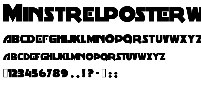 MinstrelPosterWHG font