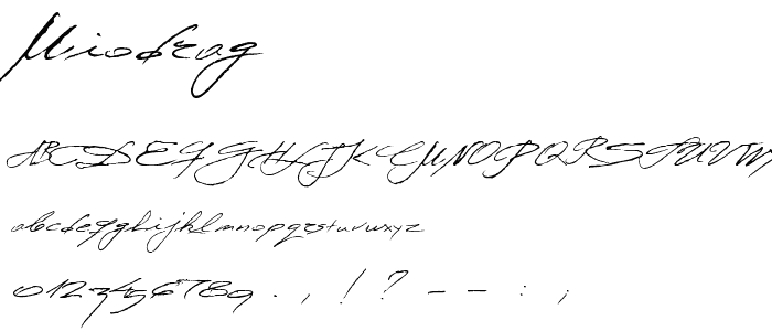 Miodrag font