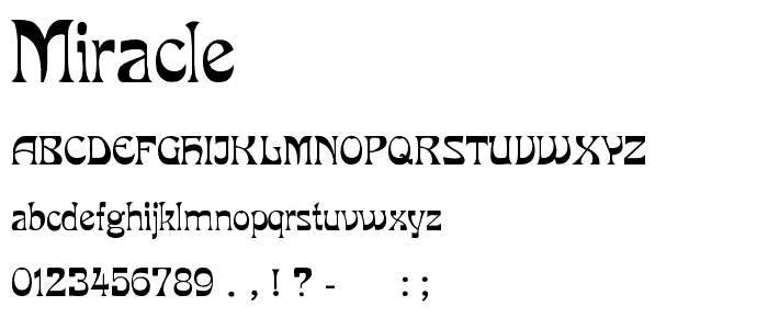 Miracle font