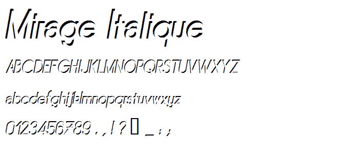 Mirage Italique font