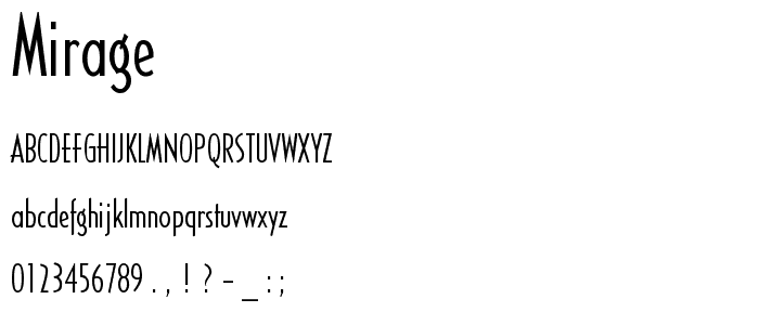 Mirage font