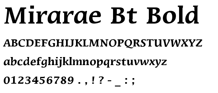 Mirarae BT Bold police