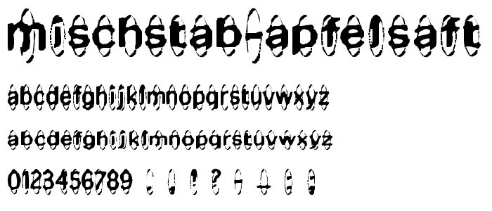 Mischstab Apfelsaft font