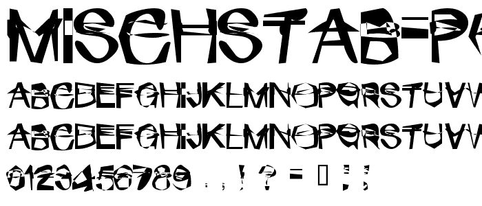 Mischstab Popanz font