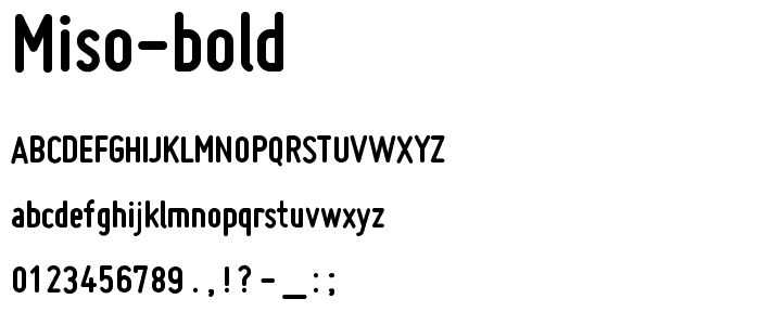 Miso-Bold font