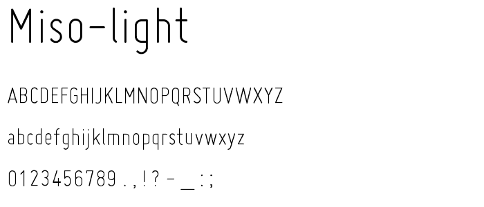 Miso-Light font