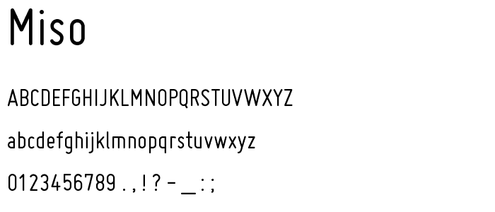 Miso font