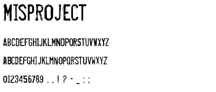 Misproject font
