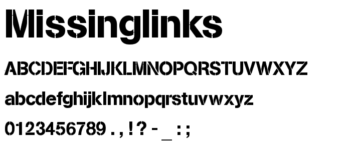 MissingLinks font