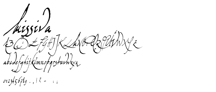 Missiva font