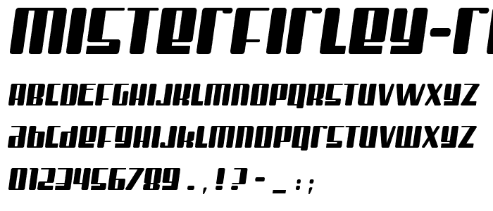 MisterFirley Regular font