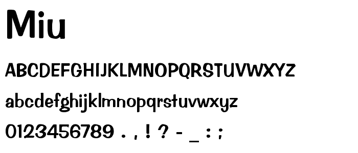 Miu font