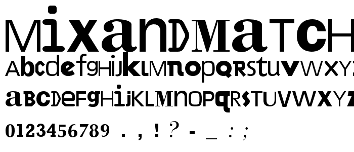 MixAndMatch font