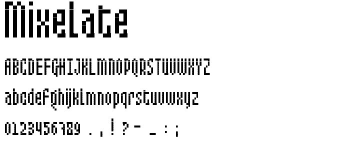 Mixelate font