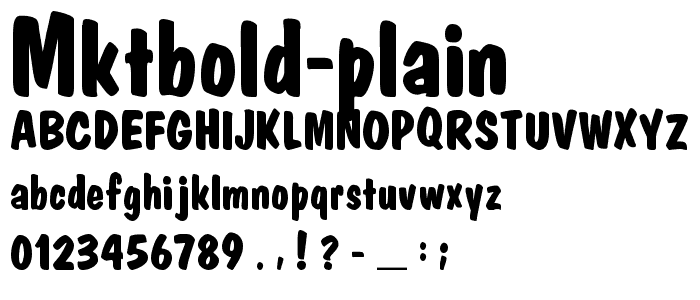 MktBold Plain font
