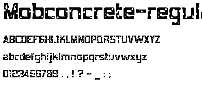 MobConcrete-Regular font