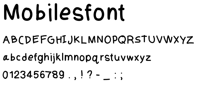 MobilesFont font