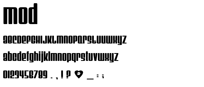 Mod font