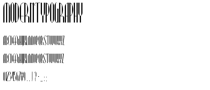 ModernTypography font