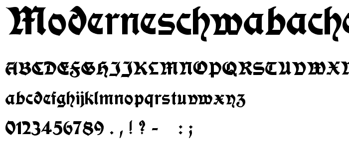 ModerneSchwabacher font