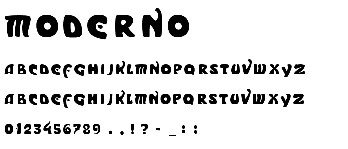 Moderno font