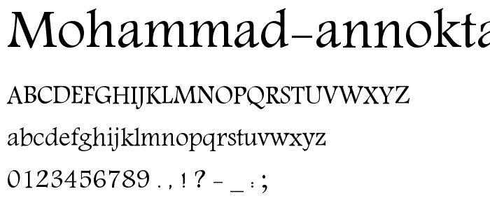 Mohammad Annoktah font