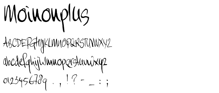 MoiNonPlus font