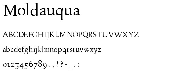 MoldauQua font