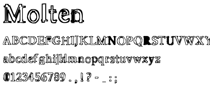 Molten font