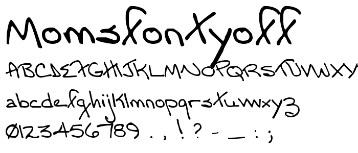 MomsFontYOFF font