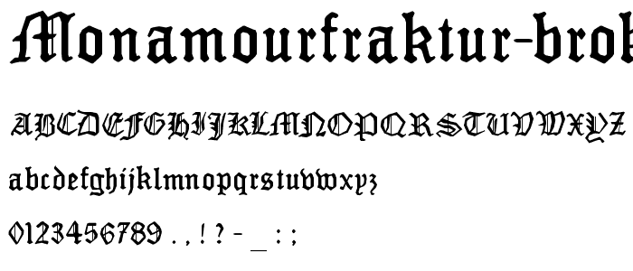 MonAmourFraktur-Broken font