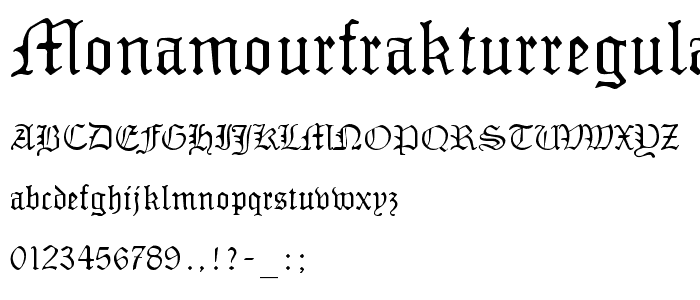 MonAmourFrakturRegular font