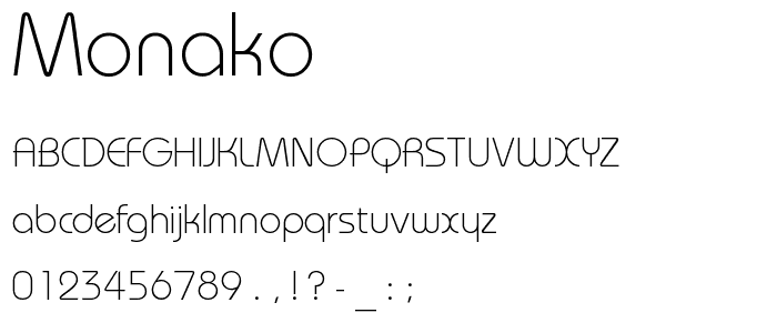 MonaKo font