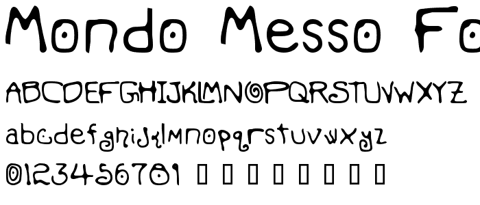 Mondo Messo Fonto Bold font