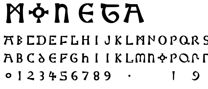 Moneta font