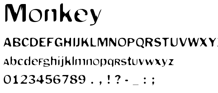 Monkey font