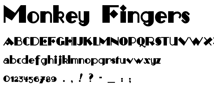 Monkey-Fingers font