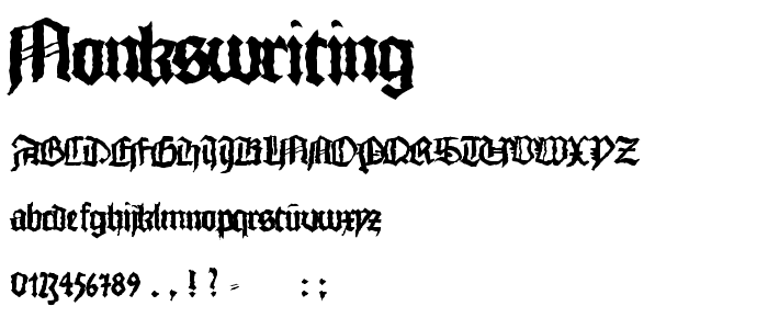 MonksWriting font