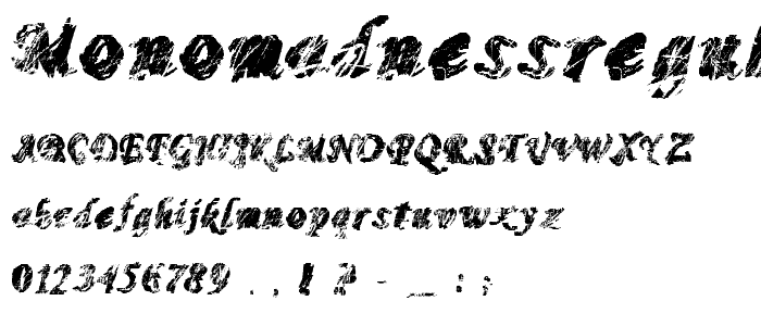 MonoMadnessRegular font