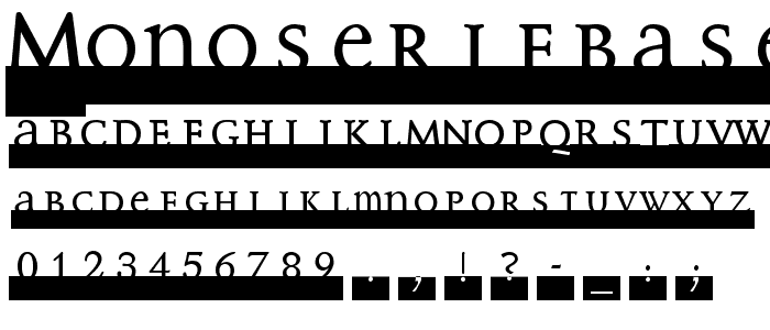 MonoSerifBased70 font