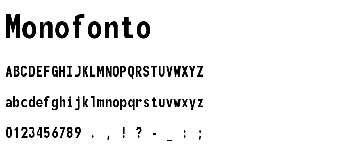 Monofonto font