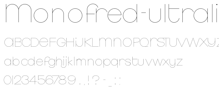 Monofred-UltraLight font