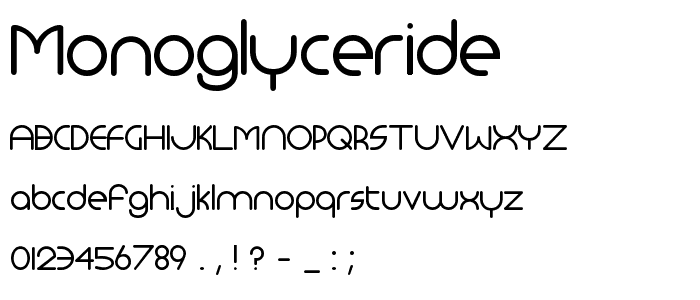 Monoglyceride font