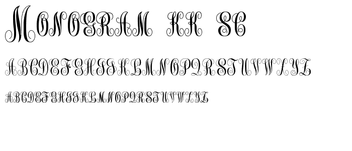 Monogram kk sc font