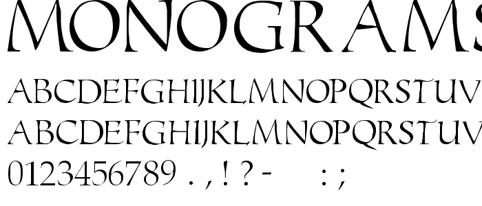 MonogramsToolbox font