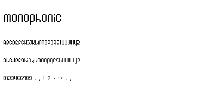 Monophonic font