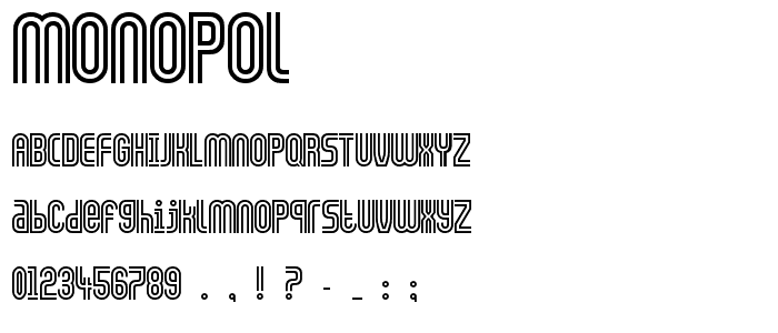 Monopol font