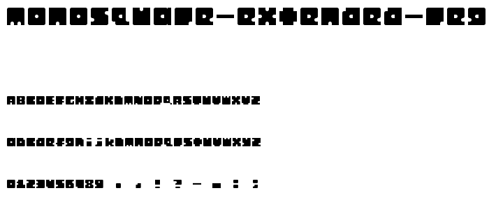 Monosquare Extended Regular font
