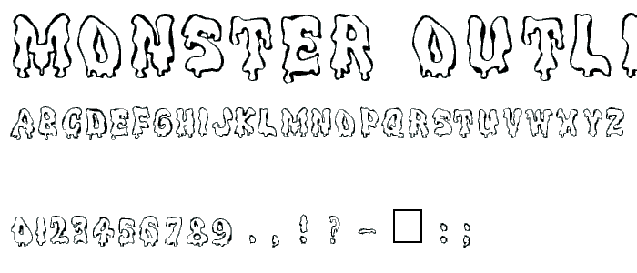 Monster Outline font