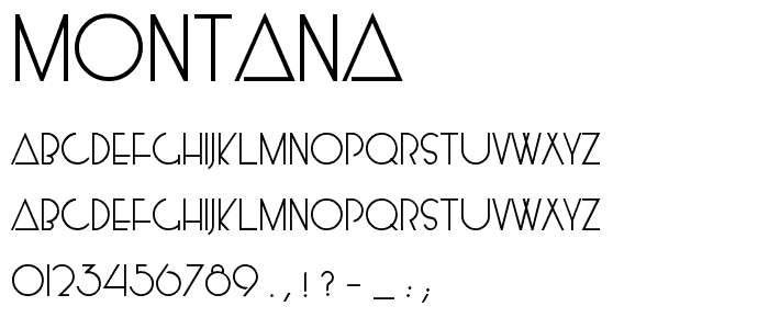Montana font